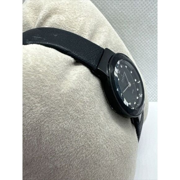 Skagen Ultra Slim 456SBLB Women\'s Black Leather Analog Dial Quartz Watch JNA983 main image 10